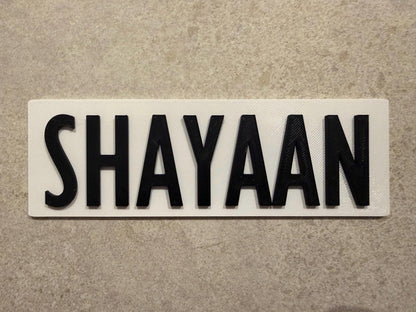 3D Printed Personalised Ride On Car Number Plate – Kids Custom Plate