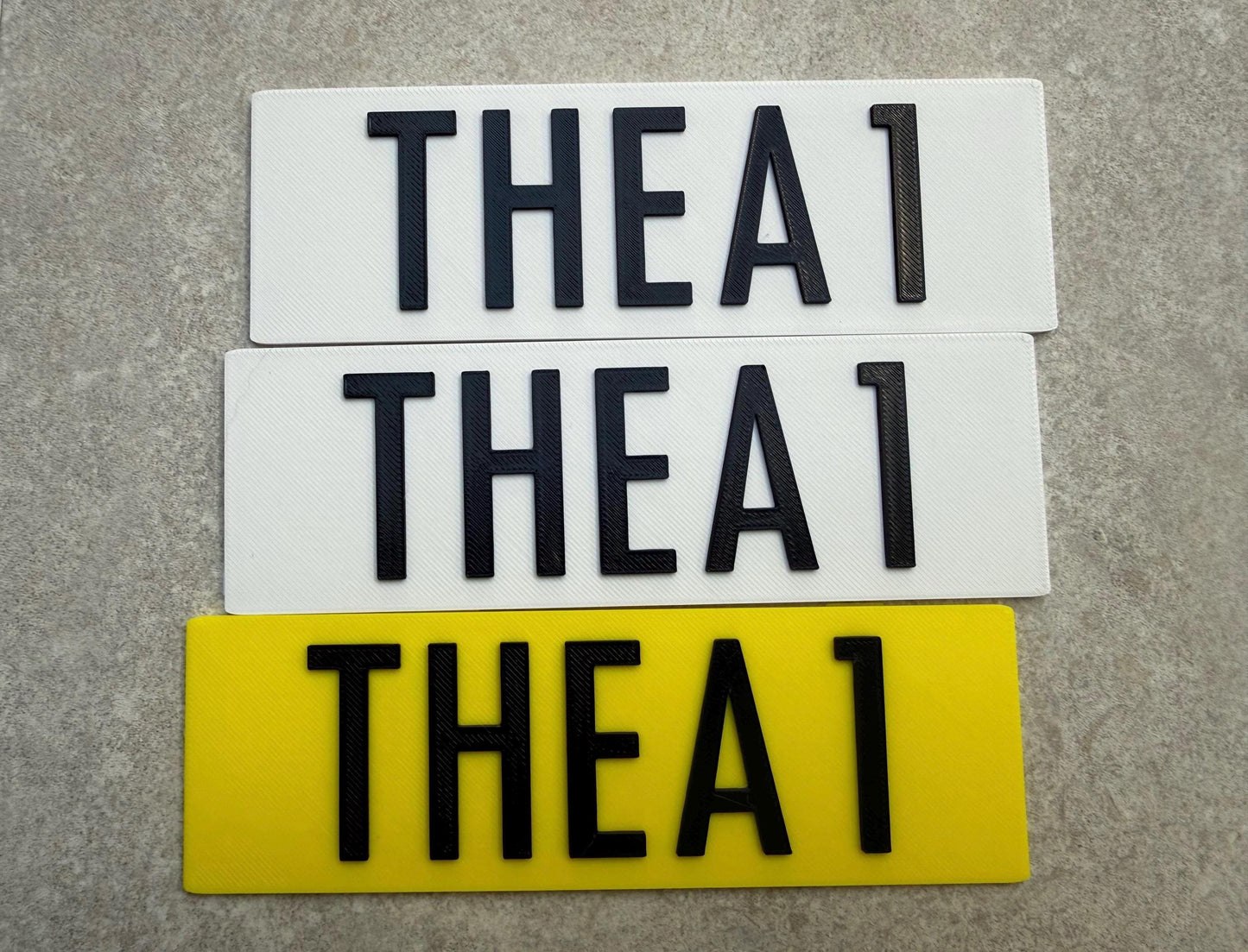 3D Printed Personalised Ride On Car Number Plate – Kids Custom Plate