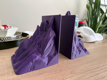 3D Printed Mountain Bookends Set