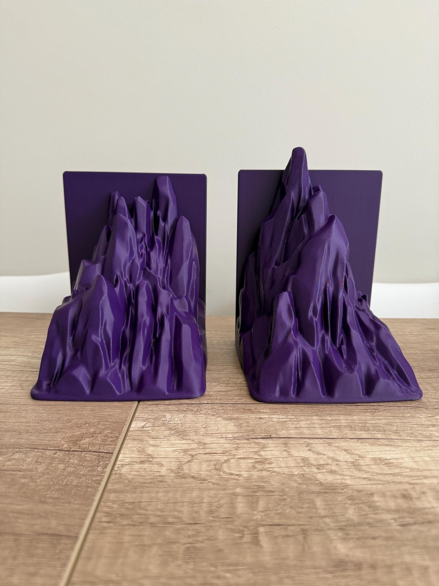 3D Printed Mountain Bookends Set
