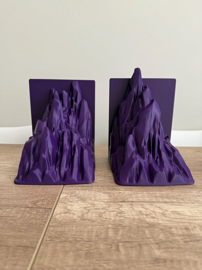3D Printed Mountain Bookends Set