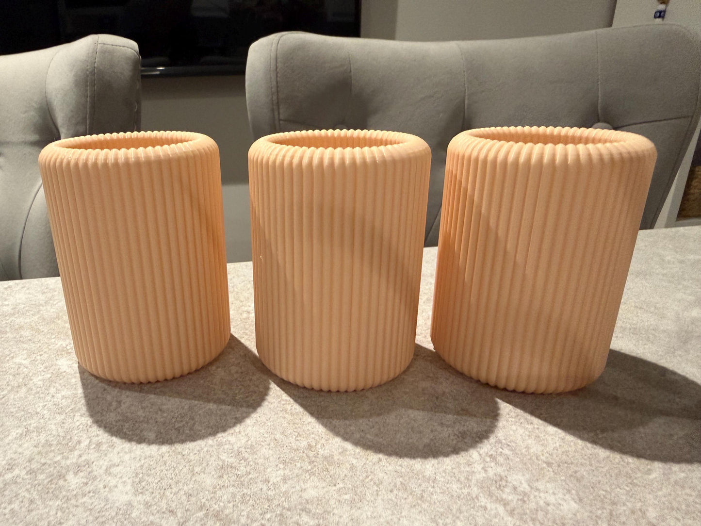 Modern Ribbed Toothbrush & Paste Holder