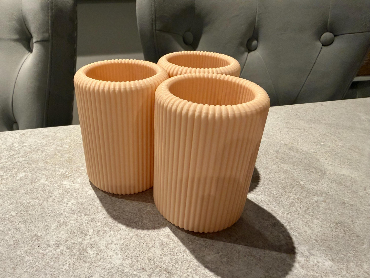 Modern Ribbed Toothbrush & Paste Holder