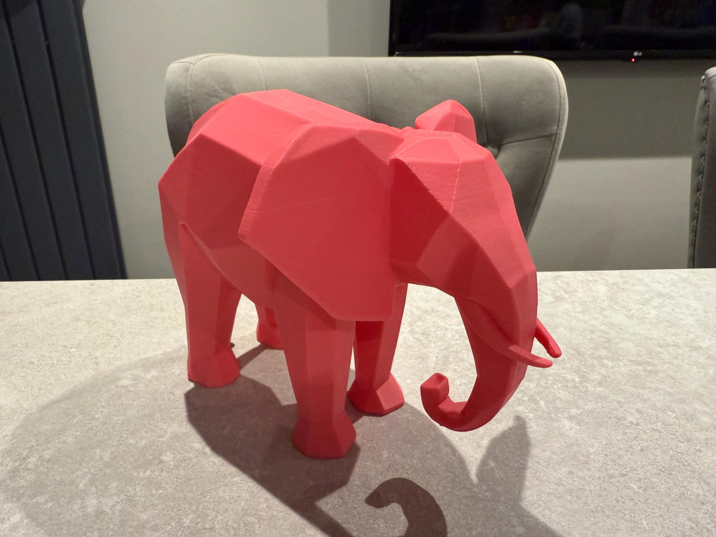 3D Printed Elephant Sculpture – Animal Home Décor UK