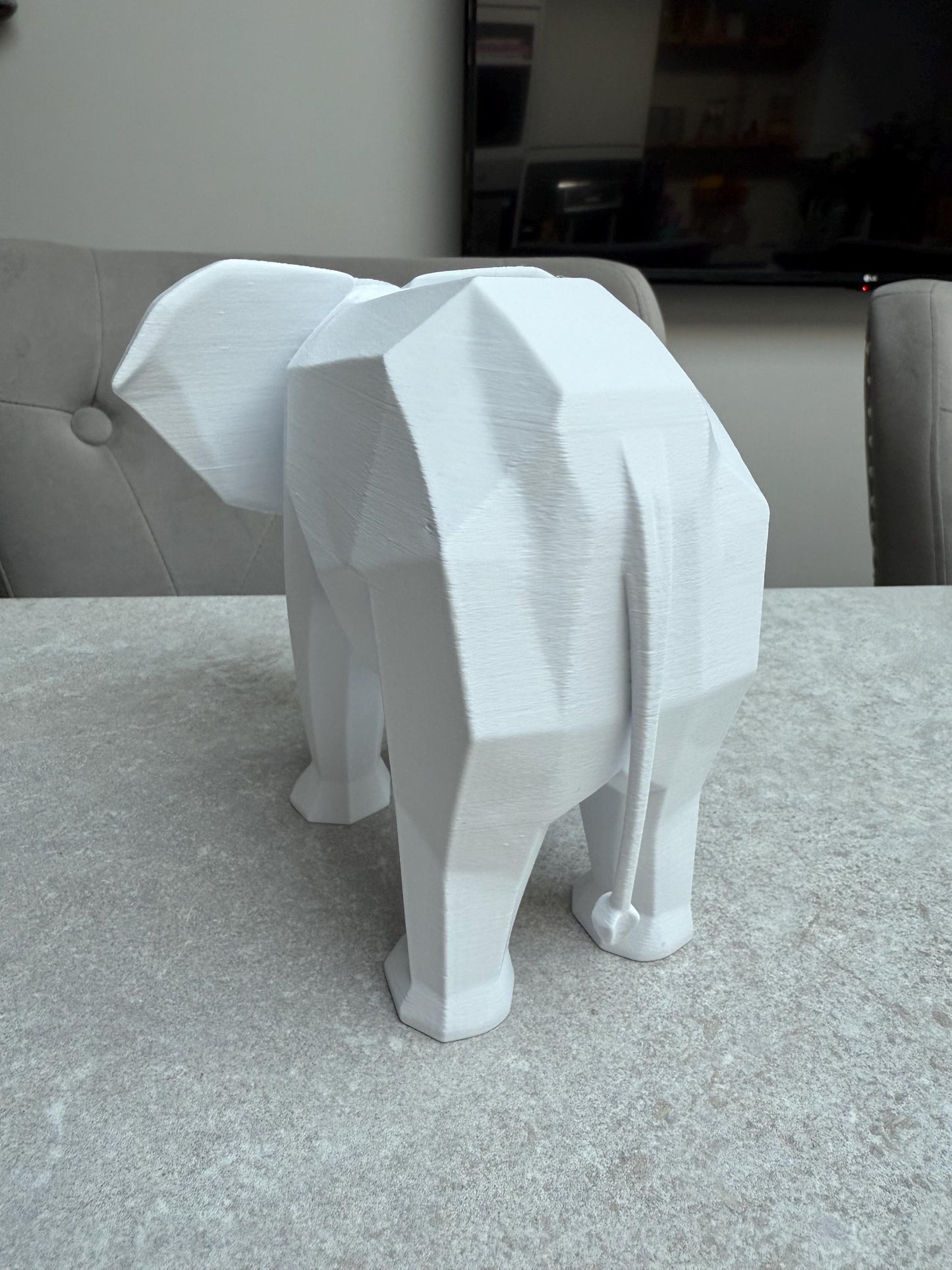 3D Printed Elephant Sculpture – Animal Home Décor UK
