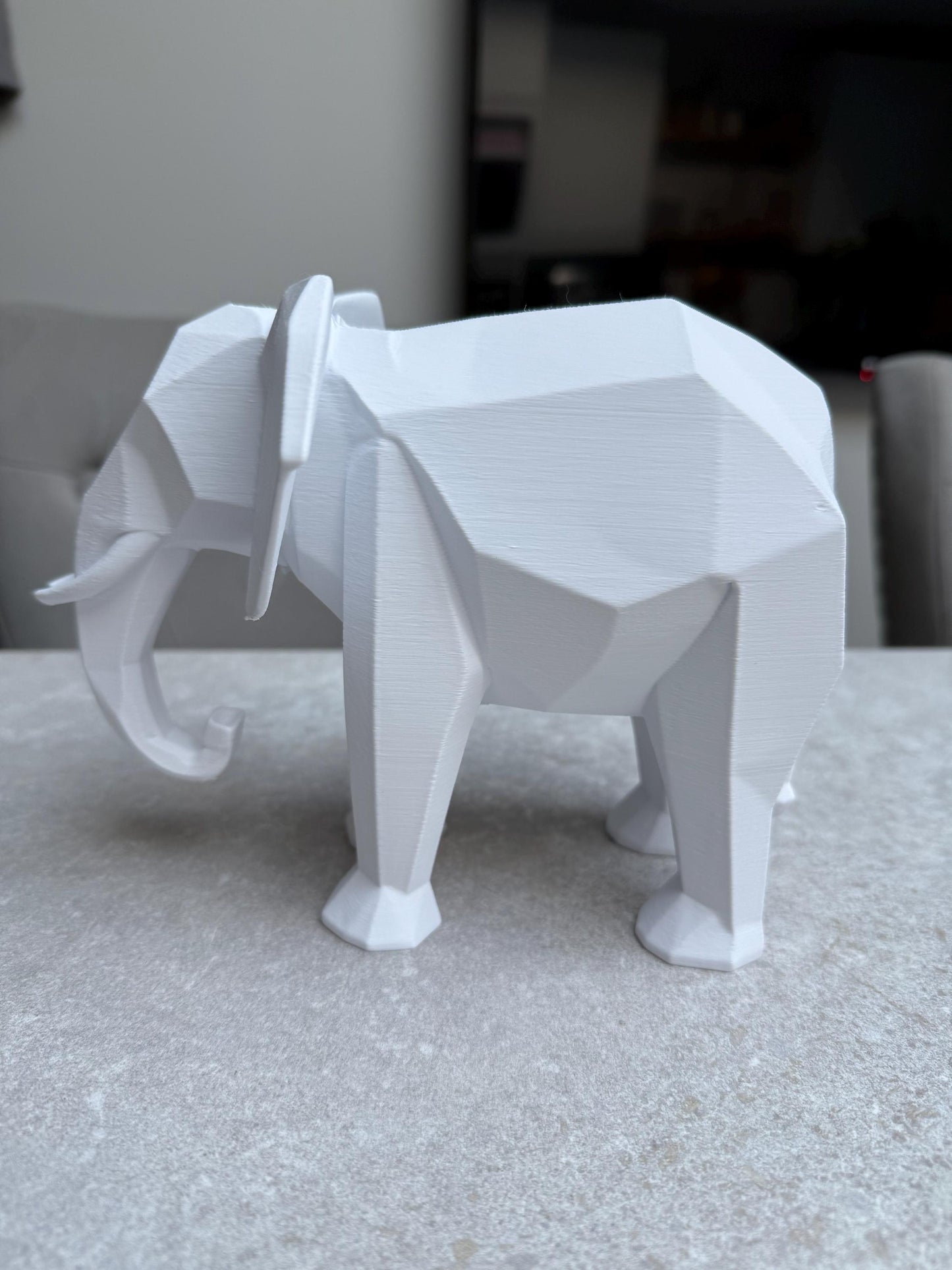 3D Printed Elephant Sculpture – Animal Home Décor UK