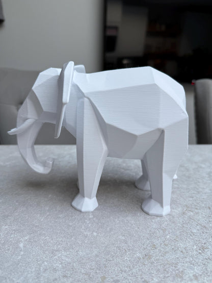 3D Printed Elephant Sculpture – Animal Home Décor UK