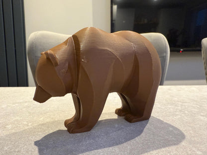 3D Printed Modern Bear Sculpture