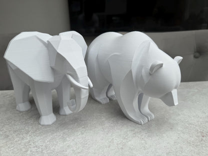 3D Printed Modern Bear Sculpture