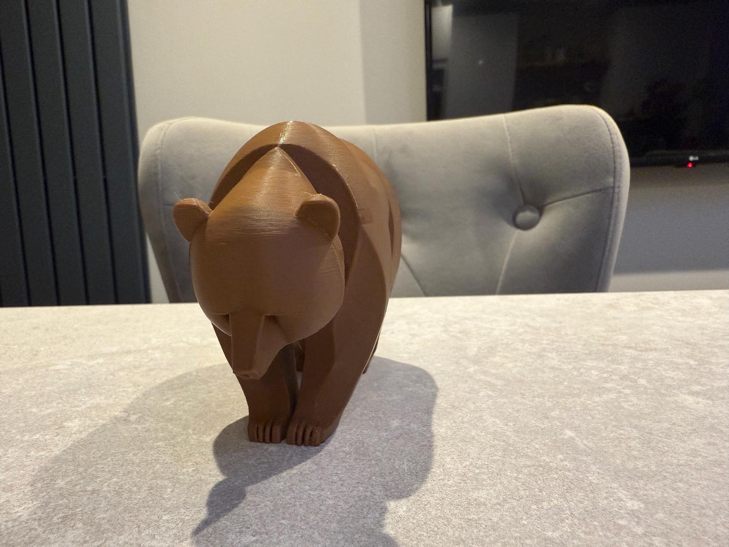 3D Printed Modern Bear Sculpture