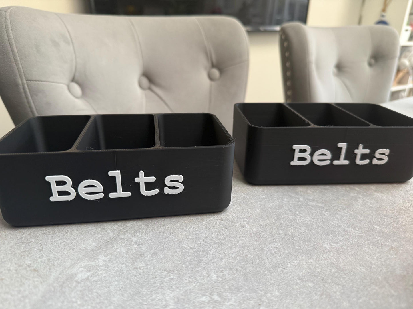 3D Printed Belt Organiser – 3 Belt Storage Holder UK