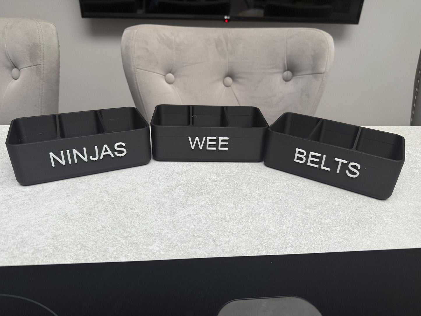 3D Printed Belt Organiser – 3 Belt Storage Holder UK