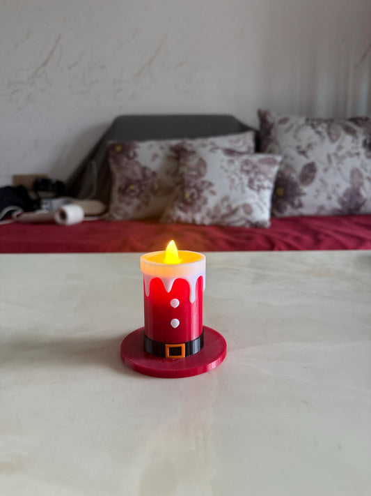 3D Printed Christmas Hat Tealight Holder