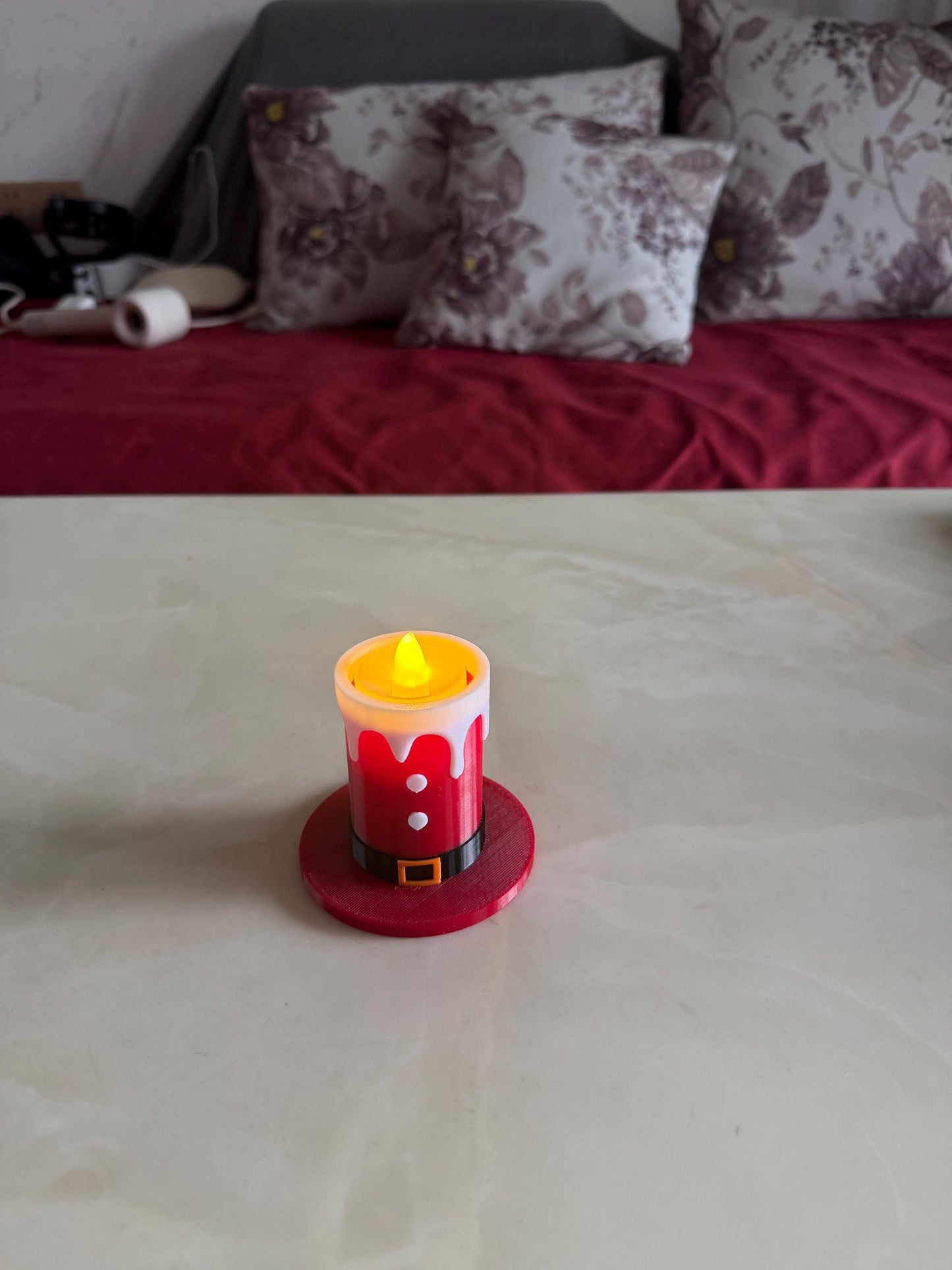 3D Printed Christmas Hat Tealight Holder