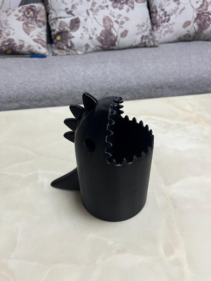 3D Printed Dinosaur Desk Bin | Fun Dino Rubbish Bin | Cute Office & Kids Room Decor | Unique Gift | Custom Colours | T-Rex Waste Basket