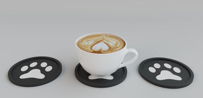 Dog Paw Print Coasters