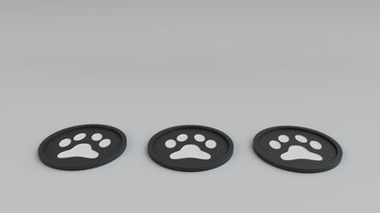 Dog Paw Print Coasters