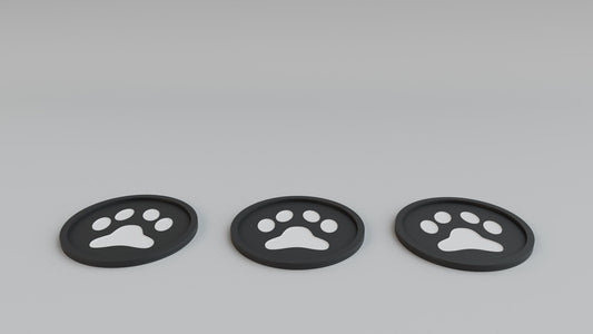 Dog Paw Print Coasters