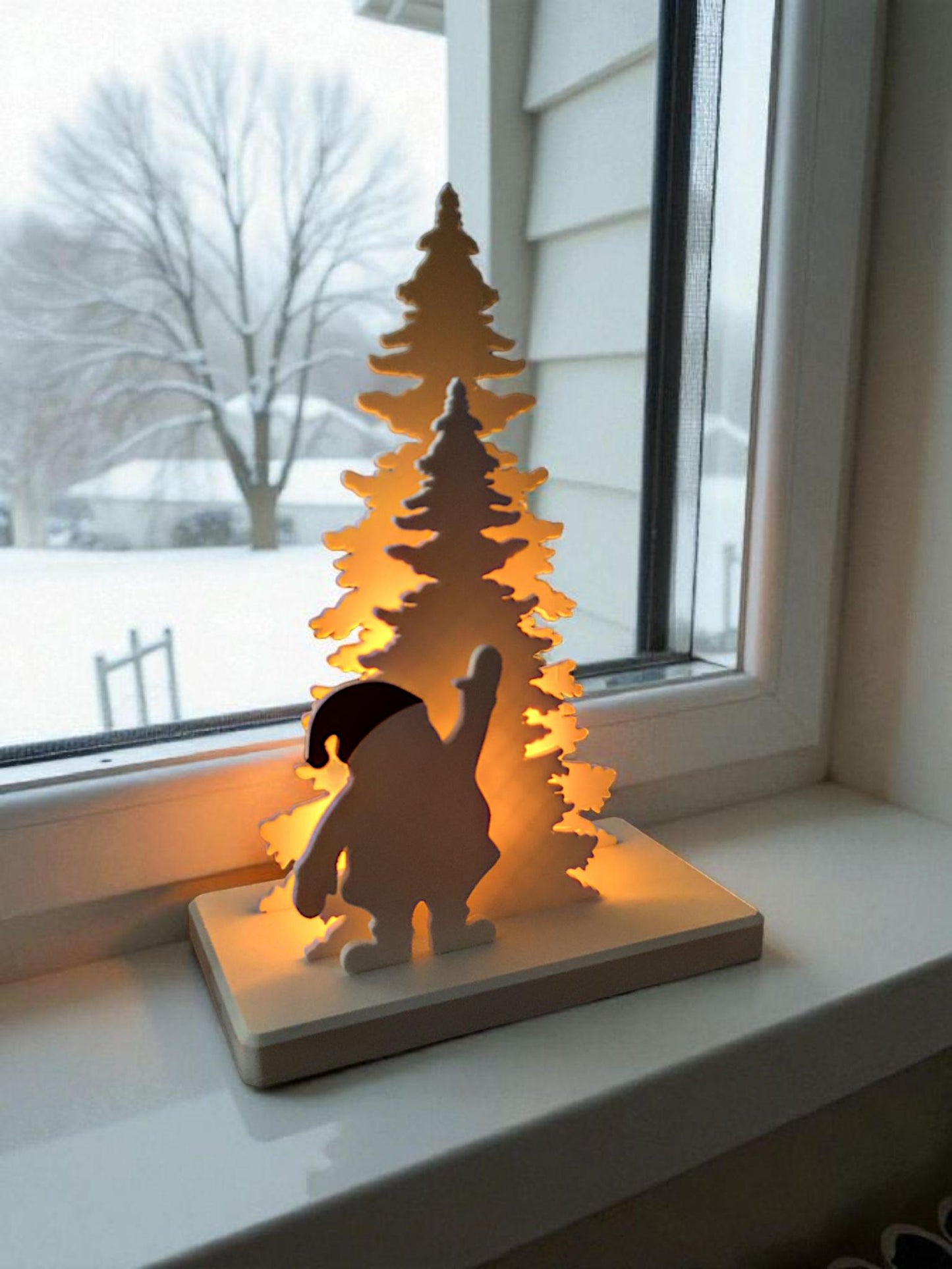 Father Christmas & Christmas Tree Tealight Holder
