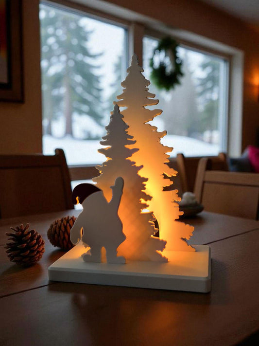 Father Christmas & Christmas Tree Tealight Holder