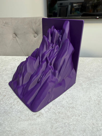 3D Printed Mountain Bookends Set