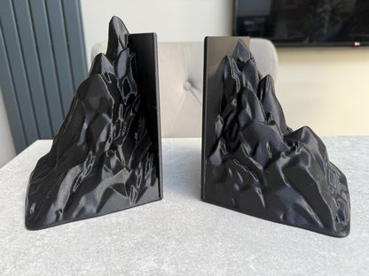 3D Printed Mountain Bookends Set