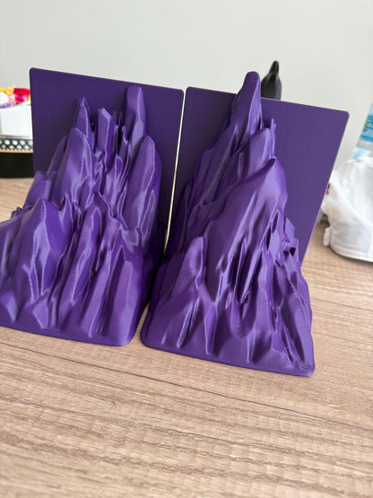 3D Printed Mountain Bookends Set