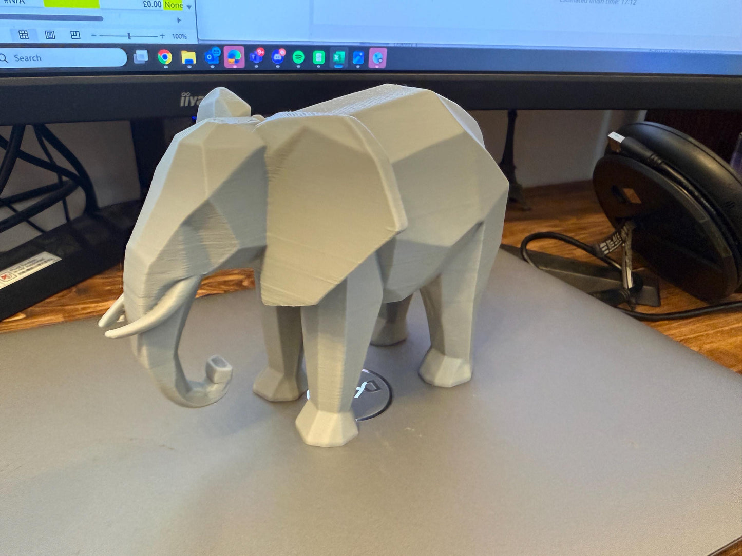 3D Printed Elephant Sculpture – Animal Home Décor UK