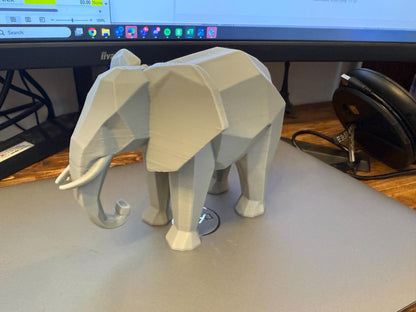 3D Printed Elephant Sculpture – Animal Home Décor UK