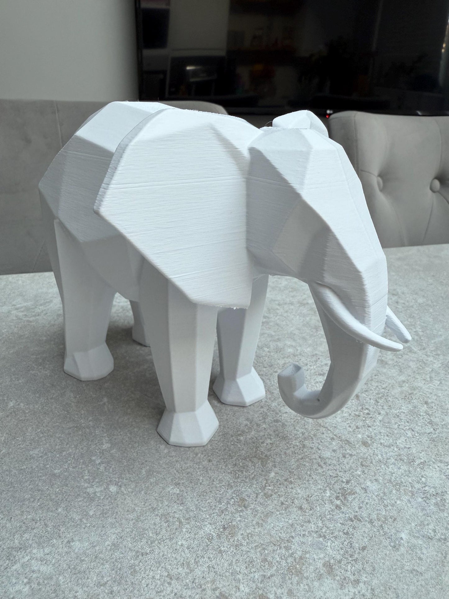 3D Printed Elephant Sculpture – Animal Home Décor UK