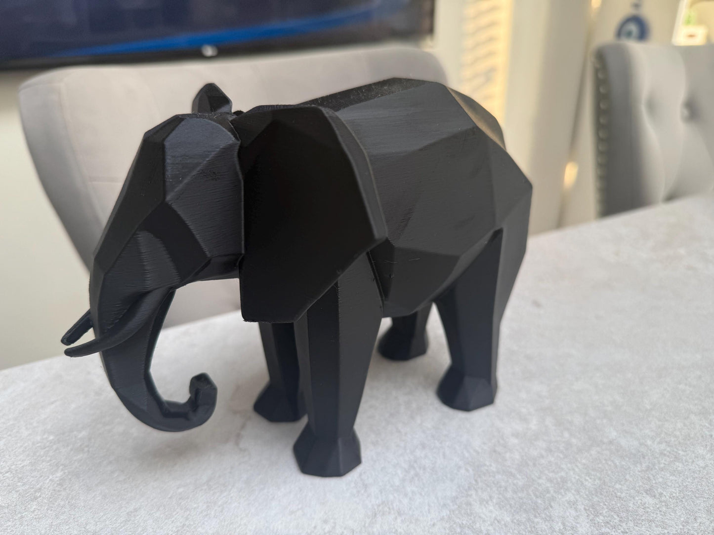 3D Printed Elephant Sculpture – Animal Home Décor UK