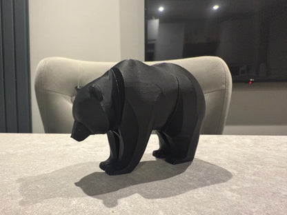 3D Printed Modern Bear Sculpture