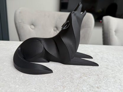 3D Printed Majestic Wolf Sculpture