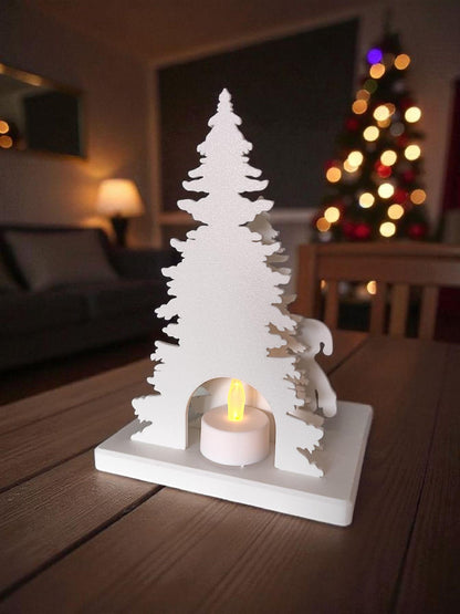 Father Christmas & Christmas Tree Tealight Holder