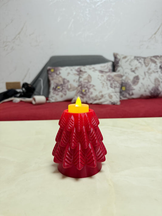 3D Printed Christmas Tree Tealight Candlestick