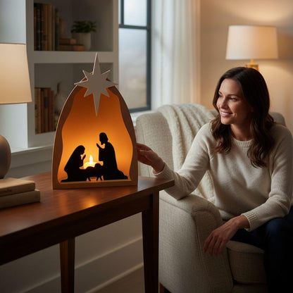 3D Printed Nativity Scene Tealight Holder