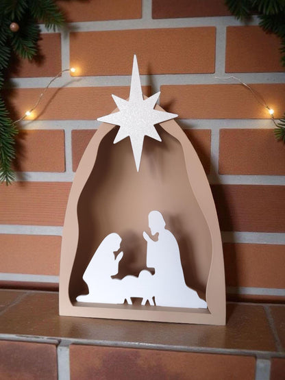 3D Printed Nativity Scene Tealight Holder