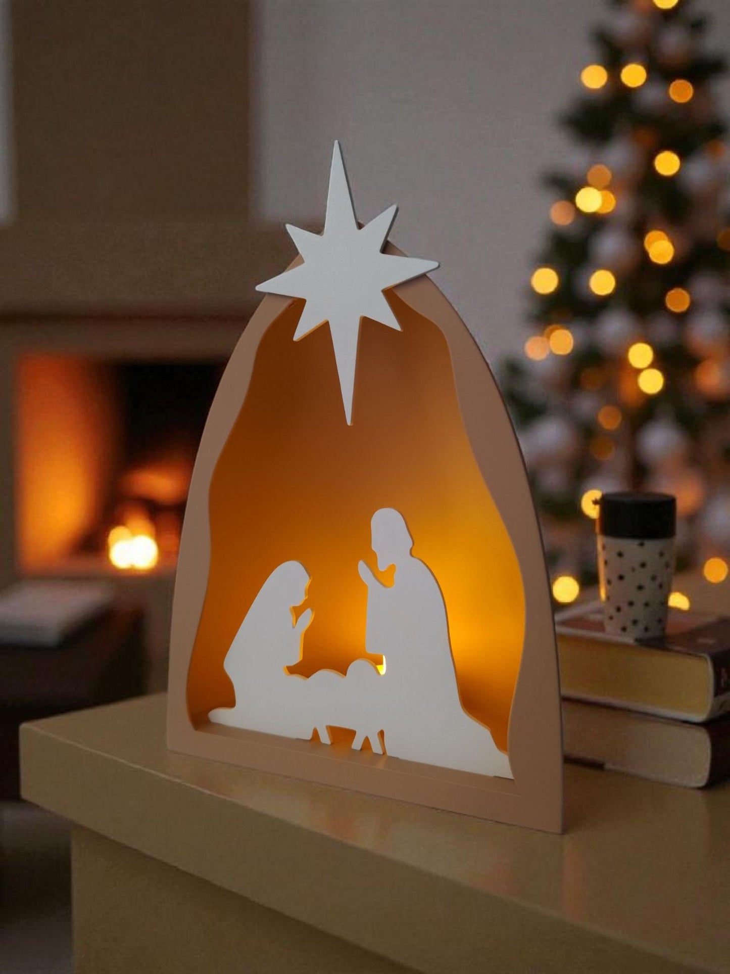 3D Printed Nativity Scene Tealight Holder