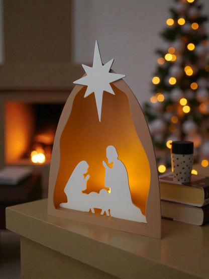 3D Printed Nativity Scene Tealight Holder