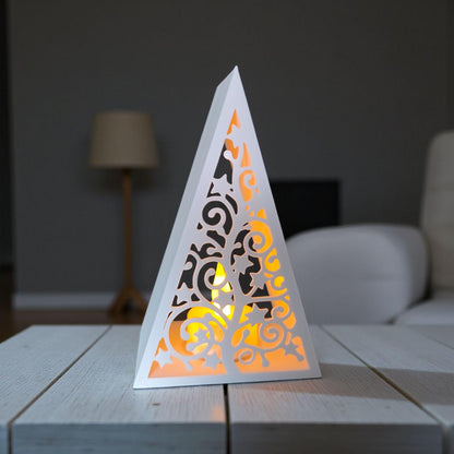 3D Printed Pyramid Christmas Tree Tealight Lantern