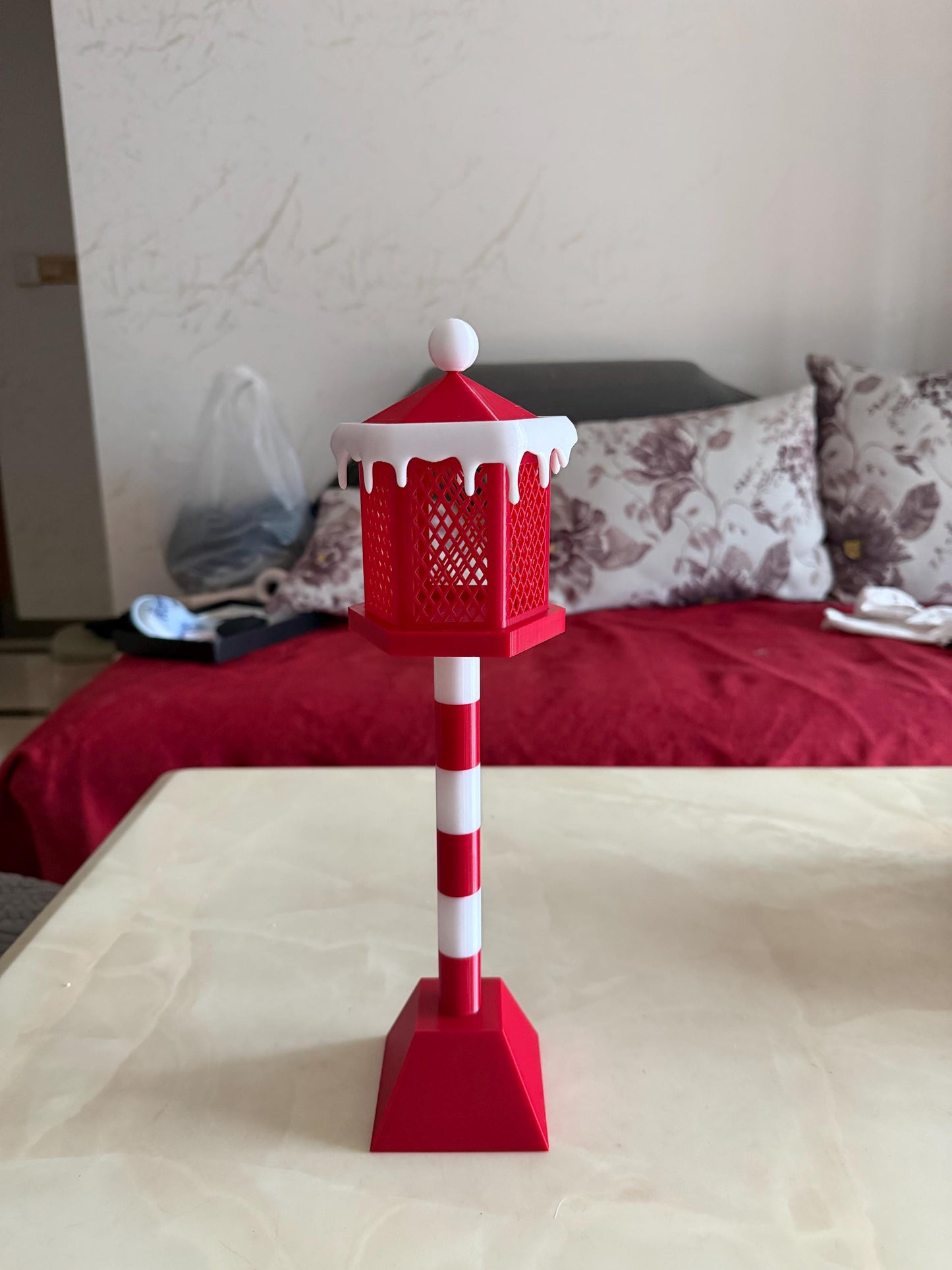 3D Printed Christmas Street Lamp Tealight Lantern