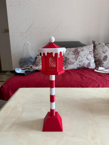 3D Printed Christmas Street Lamp Tealight Lantern