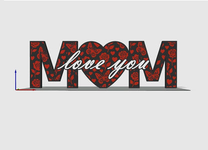3D Printed "Mum, Love You" Ornament