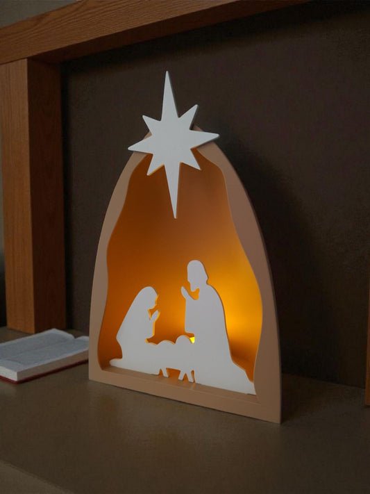 3D Printed Nativity Scene Tealight Holder