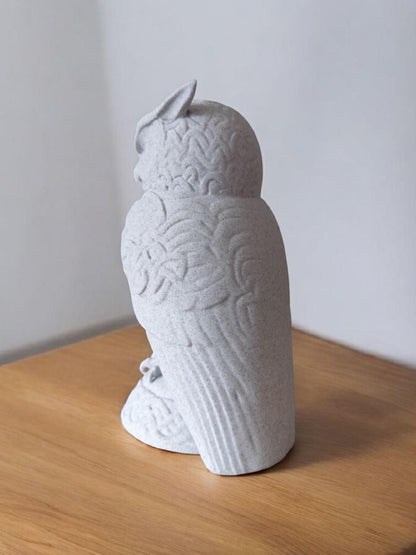 3D Printed Majestic Celtic Owl Sculpture
