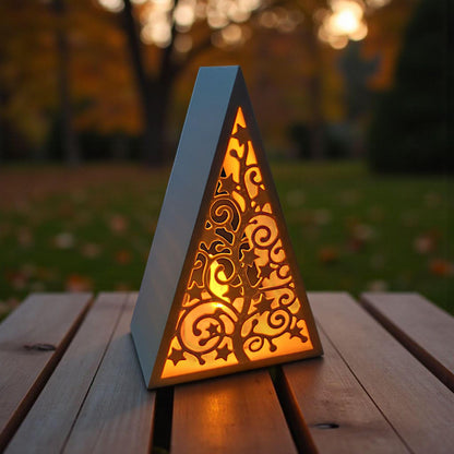 3D Printed Pyramid Christmas Tree Tealight Lantern