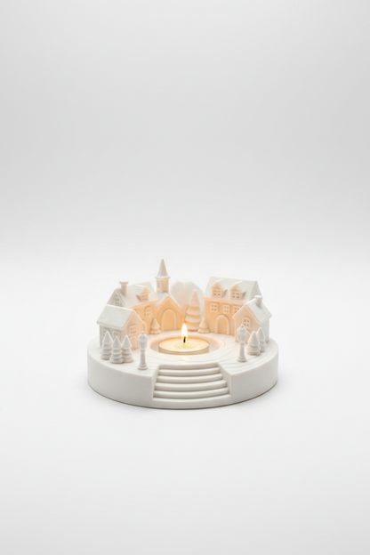 3D Printed Winter Village Candle Holder