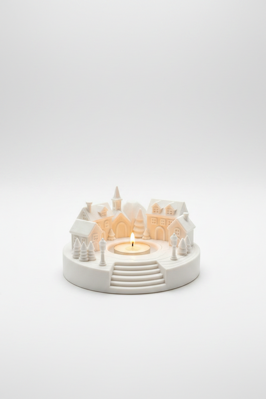 3D Printed Winter Village Candle Holder