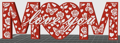 3D Printed "Mum, Love You" Ornament