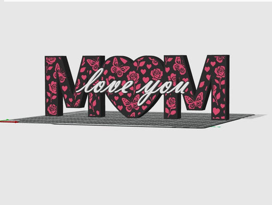 3D Printed "Mum, Love You" Ornament